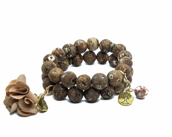 Apyrankes naturaliu akmenu afrikinis agatas