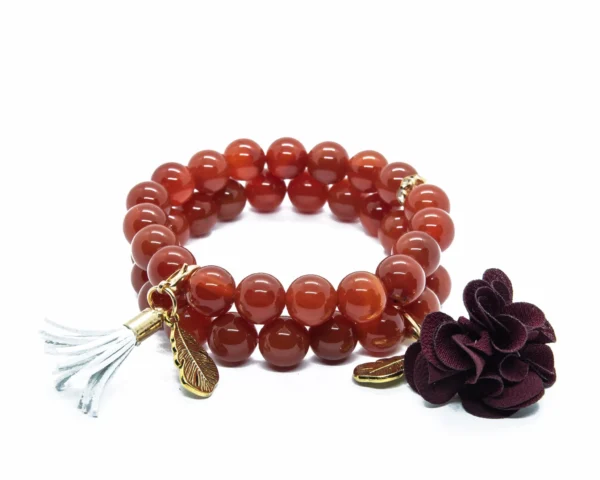 Apyrankes naturaliu akmenu karneolis