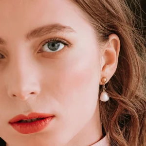 auskarai classy pearl