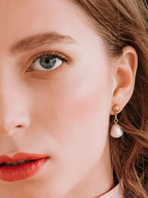 auskarai classy pearl