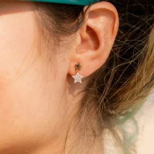 auskarai žvaigždutė su swarowski