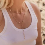 stikliniai perlai vėrinys