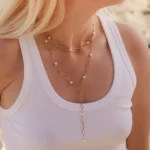 stikliniai perlai vėrinys