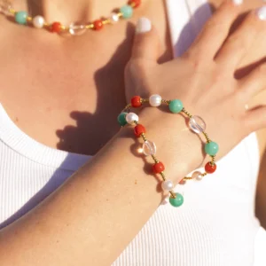 koralas perlai kristolas akvamarinas