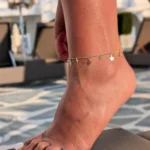 kojos grandinele cirkonis zvaigzdutes