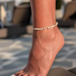 kojos grandinele perlai hematitas kriaukle