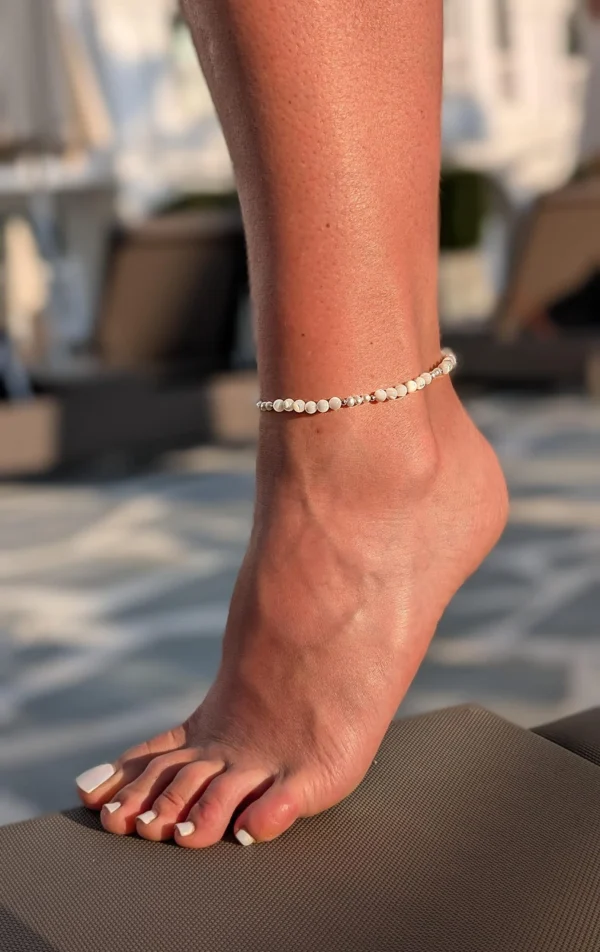 kojos grandinele perlai hematitas kriaukle