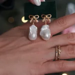 barokiniu perlu auskarai