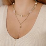 rožinis kvarcas, prehnitas, citrinas, kalnų krištolas, upiniai perlai